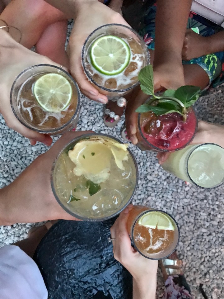 {Cocktails at Hartwood in Tulum while we wait for our table}