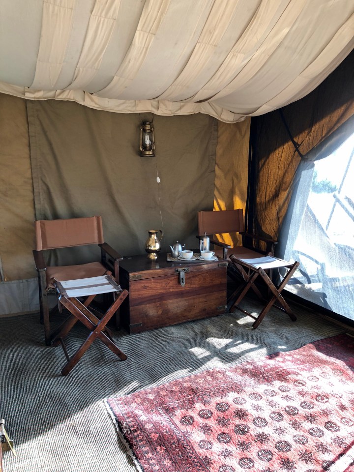 andBeyond under canvas tent